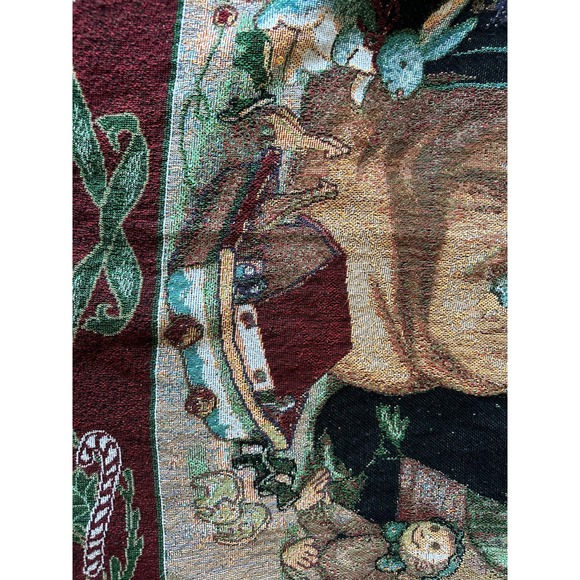 American Vintage Christmas Santa Toys Tapestry Blanket - Picture 8 of 10